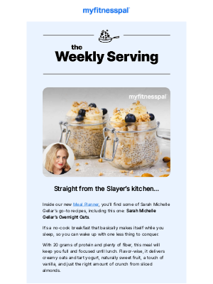 MyFitnessPal - Make Sarah Michelle Gellar's overnight oats