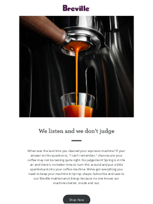 Breville - We listen and we don't judge