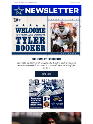 Dallas Cowboys - Cowboys News: Welcome Tyler Booker