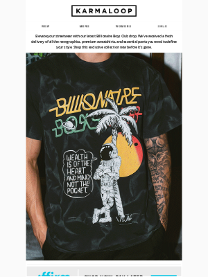 Karmaloop - Your Billionaire Boys Club fix is here!