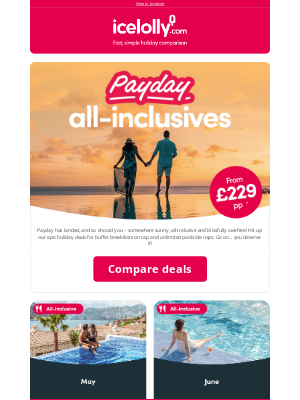 Icelolly (United Kingdom) - 🤑 Payday all-inclusives! Fr £229pp*
