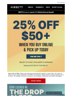 Hibbett Sports - Shop for Dad, save 25%, pick up in store