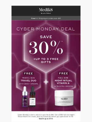 Medik8 - Your Final Offer Is Here, 30% Off + FREE Full Size Night Ritual Vitamin A Cream