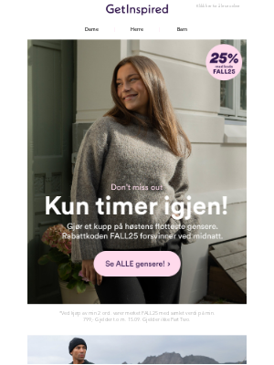 Get Inspired (Norway) - (1) Rabattkode forsvinner ved midnatt 😱