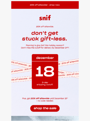 Snif - Get your gifts by 12/24! 🌲