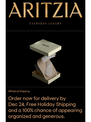 Aritzia (Canada) - Hurry up if you want delivery by Dec 24