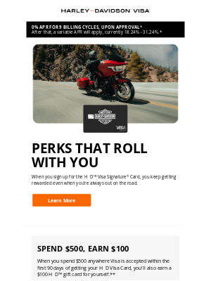 Harley-Davidson Footwear - Benefits of the H-D™ Visa Signature® Card