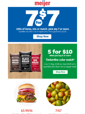 Meijer - Get Your Lawn Spring Ready With a Great Deal On Mulch. 5 for $10 When You Buy 5 Or More.