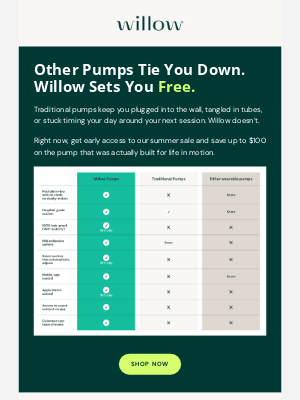 Willow Pump - Up to $100 Off Pumps That Fit *Your* Life
