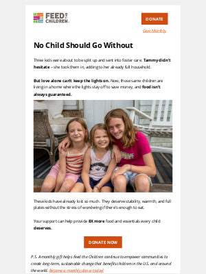 Feed The Children - Tammy is Choosing Between Food and Bills