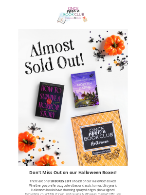 Once Upon A Book Club - Halloween Boxes are ALMOST SOLD OUT! 🎃