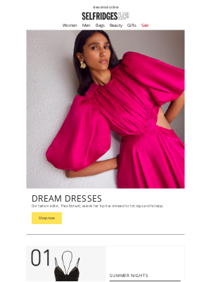 Selfridges (UK) - Our fashion editor picks her dream dresses
