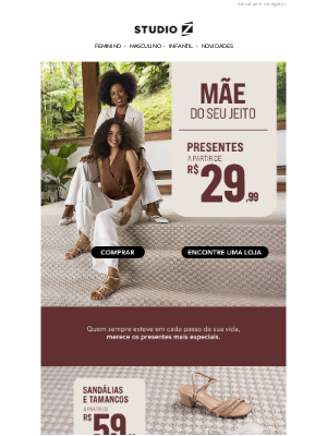 Studio Z (Brazil) - 😍Mãe do seu jeito: presentes a partir de R$29,99