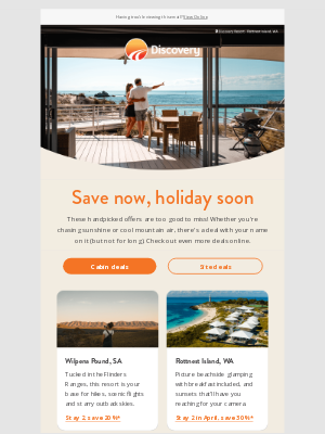 Discovery Parks (AU) - Act fast – limited-time deals inside