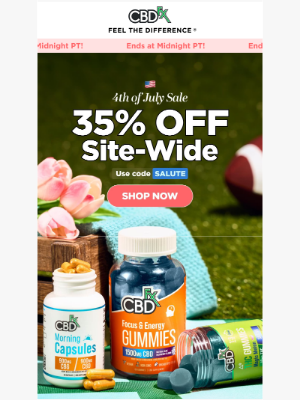 CBDfx - Almost over! 😱 SAVE 35% on all CBD & THC