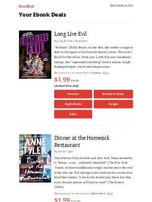 BookBub - Your ebook bargains for Sunday