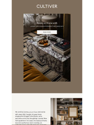 Cultiver (Australia) - Beauty at Home With Luxury Home Stager & Interior Stylist Jason Saft