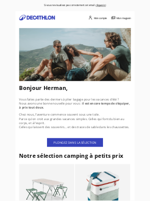 Decathlon (France) - Dernier appel avant l’évasion 🌞