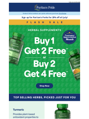 Puritan's Pride - High-Quality Herbs Now on Sale — Buy 1 Get 2 Free!