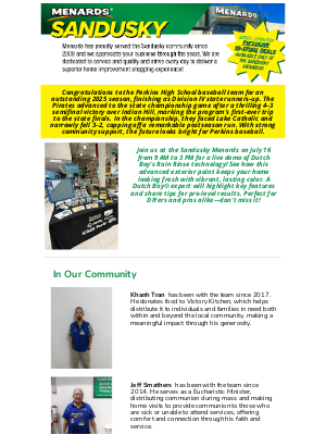 Menards - Your Store in the Spotlight! Sandusky Community