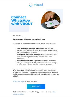 VBOUT - Now Live: WhatsApp Automation on VBOUT 📞