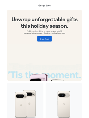 Google - ’Tis the moment to shop holiday deals