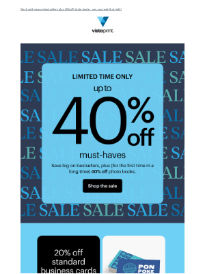VistaPrint (Australia) - 🛒 SALE NOW ON | Up to 40% off must-haves