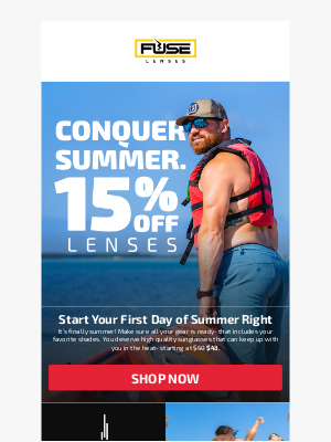Fuse Lenses - Kick Off Summer with 15% Off Lenses