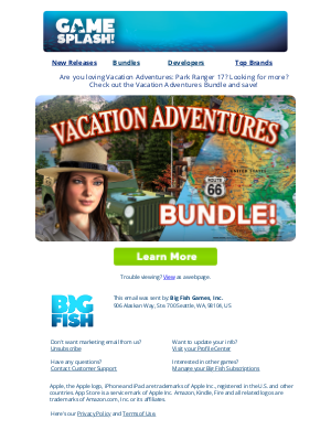 Big Fish Games - 🏔️ Vacation Adventures Bundle! 🌳