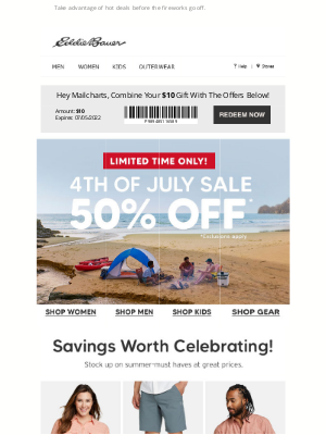 Eddie Bauer - 50% Off Select Items! Limited Time!