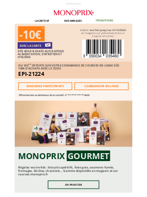 Monoprix (France) - Faites le plein de PROMOS pour votre réveillon ✨🎉