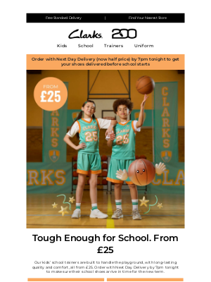 Clarks Shoes (United Kingdom) - Final call for school 🚨 Shop durable trainers from £25