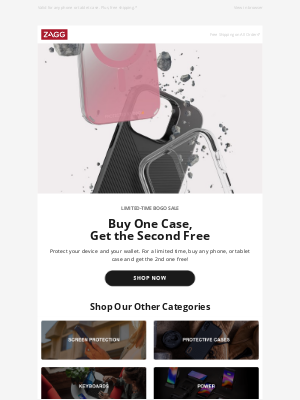 ZAGG - Buy One Case, Get One Free!