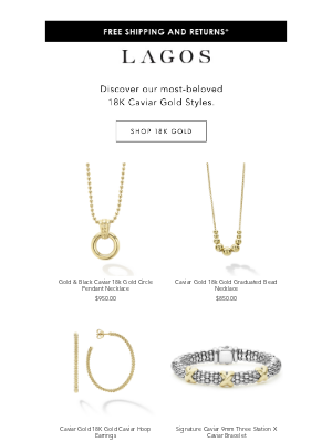 LAGOS - 18K Gold, a beautiful investment