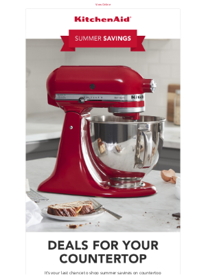 KitchenAid - Summer Savings End Tomorrow