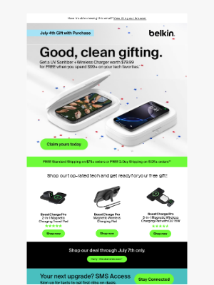 Belkin - Power Up + Sanitize—On Us 🎉
