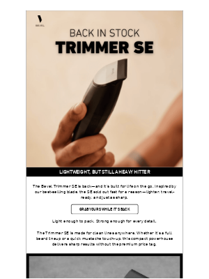BEVEL - The Trimmer SE Sold Out Once—Don’t Miss It Again