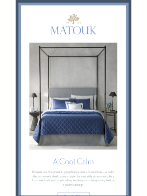 matouk.linens - Steel Blue Serenity