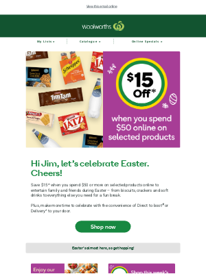Woolworths Supermarkets (Australia) - Cheers, it’s Easter, Jim 🐰🎉