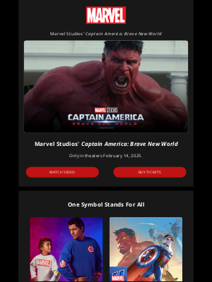 Disney+ - Tickets on sale now for Marvel Studios' Captain America: Brave New World!