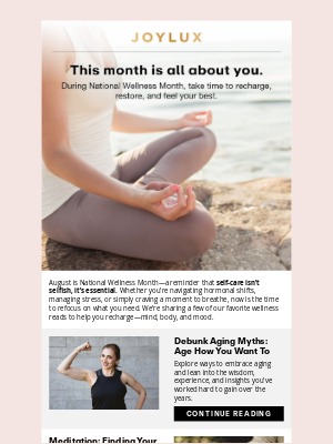 Joylux - What does wellness look like after 40?