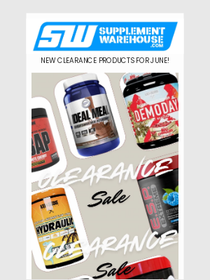 http:||supplementwarehouse.com - New Clearance Items Just Added to the Website!
