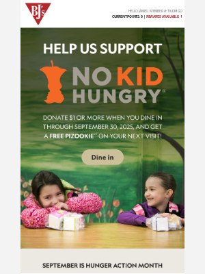 Enjoy a FREE Pizookie® When You Give Back