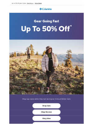 Columbia Sportswear - Top sale gear going FAST!