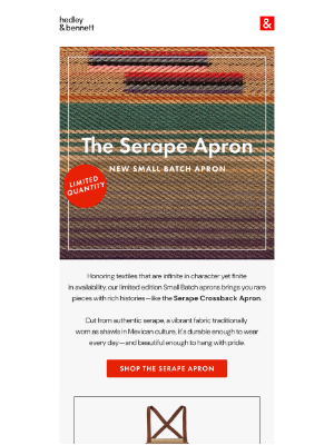 Hedley & Bennett - Limited Drop #3: The Serape Apron