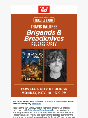 Powell's Books - 🎟️ Travis Baldree is coming to Powell's!