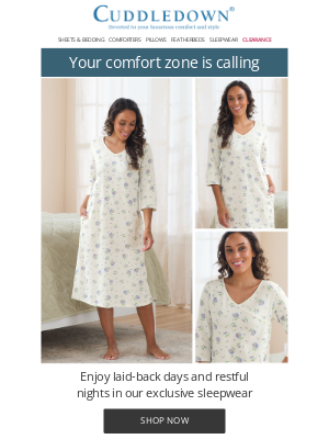 Cuddledown - Soft cotton sleepwear 🌸 The perfect pick!