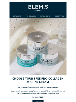 ELEMIS - LAST CHANCE: Pick Your Free Pro-Collagen Marine Cream 💙