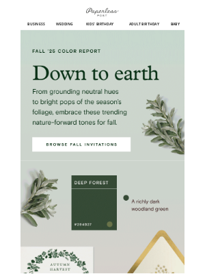 Paperless Post - Fall 2025 color trends