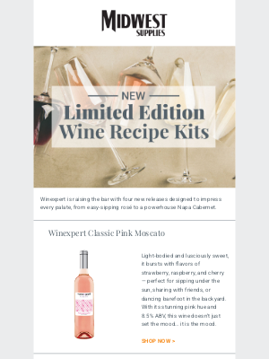 Midwest Supplies - 4 Bold New Releases from Winexpert 🍷